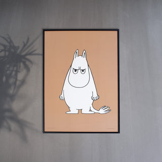 Moomintroll Angry Poster - Beige