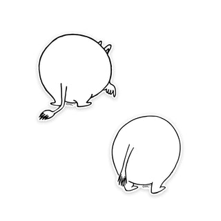 Moomintroll Butt XL-Sticker Combo