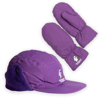 Moomintroll Puffer Mittens and Nylon Cap Combo