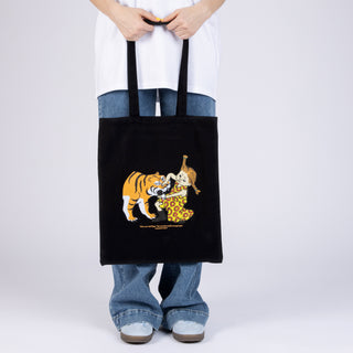 Pippi And The Tiger Tote Bag