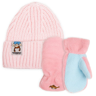 Pippi Beanie and Mittens Combo - Pink