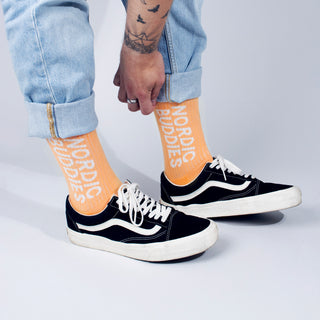 Hattifatteners Retro Men Socks - Peach