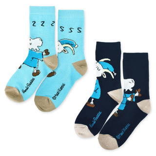 Kids Double Pack Mr. Clutterbuck Socks - Grey/Navy