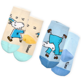 Baby Double Pack Mr. Clutterbuck Socks - Beige And Light Blue