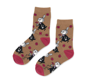 Little My Flowers Women's Socks - Brown