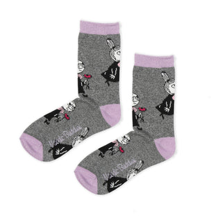 Little My Glitter Women's Socks - Grey Glitter