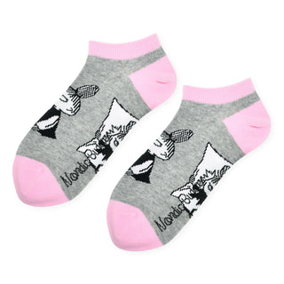 Little My Pranking Women´s Ankle Socks - Grey and Pink