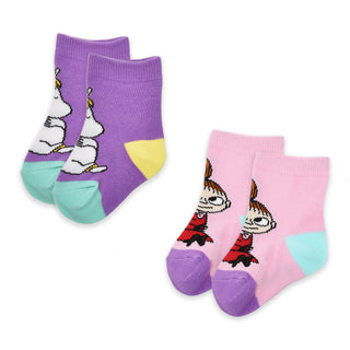 Baby Double Pack Snorkmaiden And Little My Socks - Violet And Pink