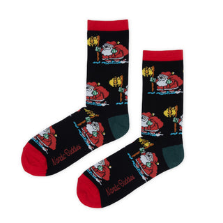 Santa Claus Men Socks - Black