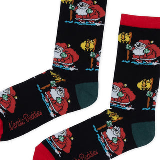 Santa Claus Men Socks - Black