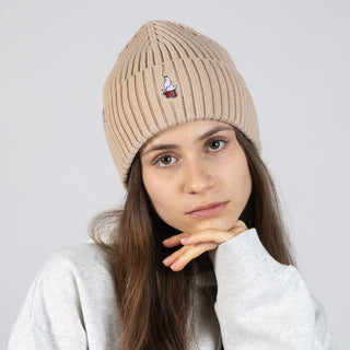 Moominmamma Winter Hat Beanie Adult - Beige