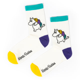 Moomintroll Camping Women's Retro Socks - White