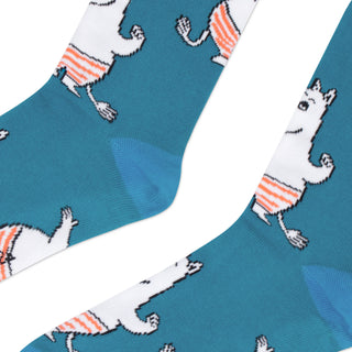 Moomintroll Swimming Men Socks - Blue