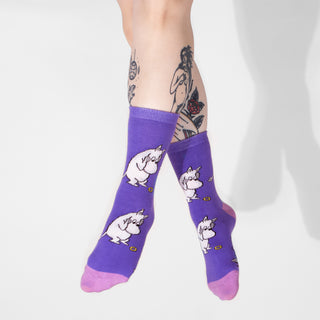 Moomintroll Worried Women's Socks - Purple