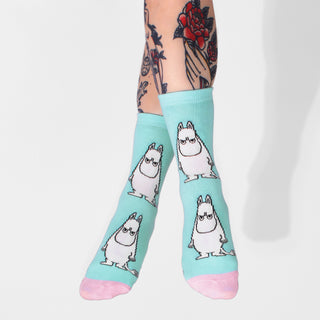 Moomintroll Grumpy Women´s Socks - Turquoise