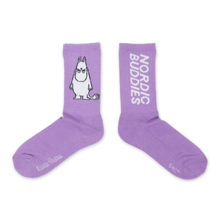 Moomintroll Angry Retro Men Socks - Purple