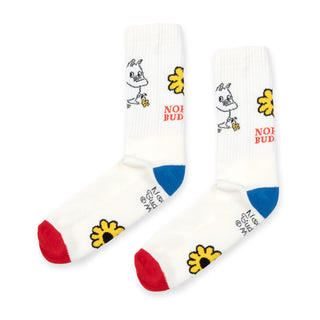 Moomintroll's Flower Retro Men Socks - White