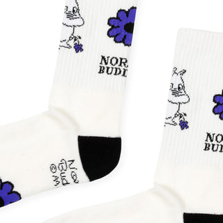 Moomintroll's Flower Retro Men Socks - White