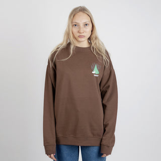 Moomintroll Camping Crewneck College Unisex - Brown