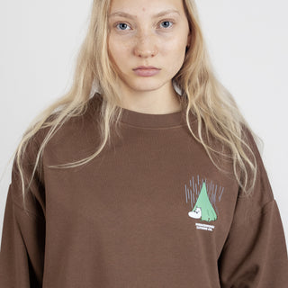 Moomintroll Camping Crewneck College Unisex - Brown