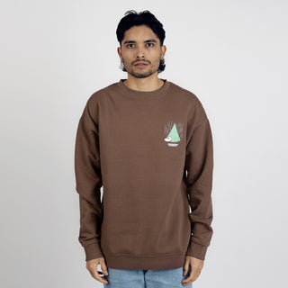 Moomintroll Camping Crewneck College Unisex - Brown