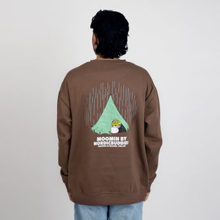 Moomintroll Camping Crewneck College Unisex - Brown