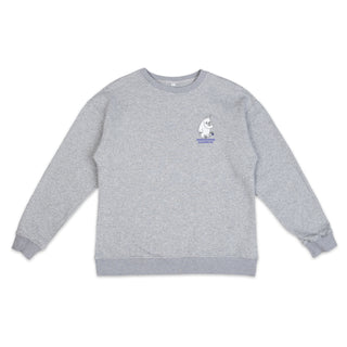 Moomintroll's Flower Crewneck College Unisex - Light Grey