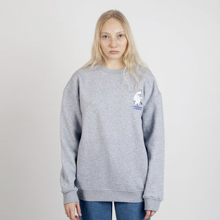 Moomintroll's Flower Crewneck College Unisex - Light Grey