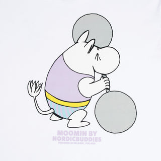 Moomintroll Weightlifting T-Shirt Unisex - White