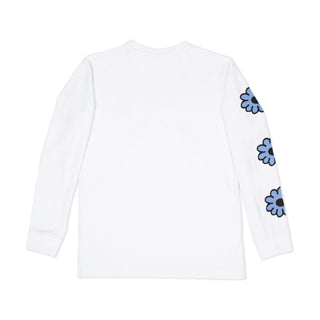 Moomintroll's Flower Long Sleeve Shirt With Cuffrib Unisex - White