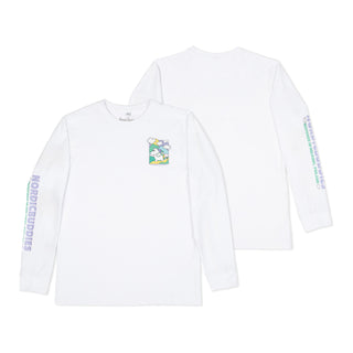 Moomintroll's Adventure Long Sleeve Shirt With Cuffrib Unisex - White