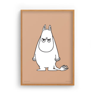 Moomintroll Angry Poster - Beige