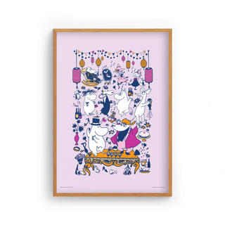 Moomin Party Poster - Lilac