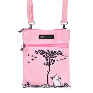 Moomintroll Under The Tree Passport Bag - Pink