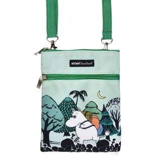 Moomintroll Adventuring Passport Bag - Green