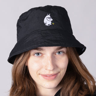 Moomintroll Puffer Bucket Hat - Black