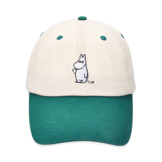 Moomintroll's Greeting Baseball Cap - Beige and Dark Green