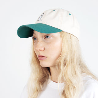 Moomintroll's Greeting Baseball Cap - Beige and Dark Green