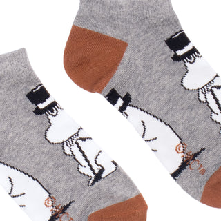 Moominpappa Wondering Men Ankle Socks - Grey