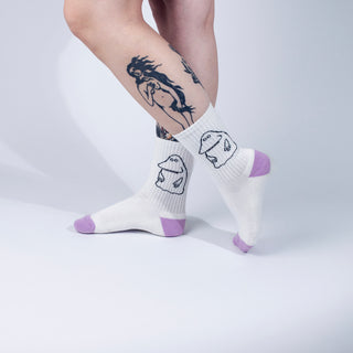 The Groke's Evening Walk Women's Retro Socks - White