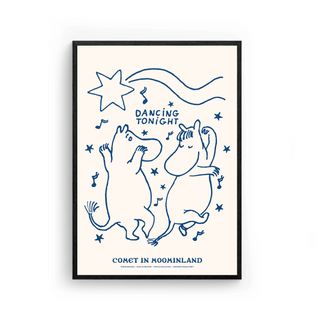 Moomin Novels Dancing Poster