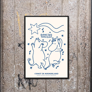 Moomin Novels Dancing Poster