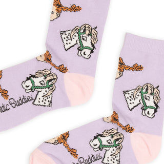 Pippi & Little Old Man Women's Socks - Lavender