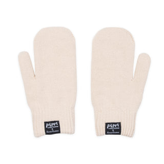 Pippi Embroidered Mittens Adult - Beige