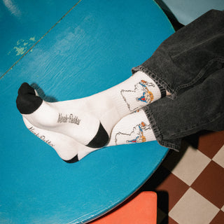 Pippi and the Bang Men's Retro Socks - White