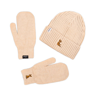 Sniff Mittens and Beanie Combo - Beige