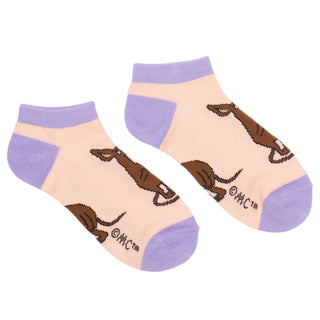 Sniff Happy Women's Ankle Socks - Beige