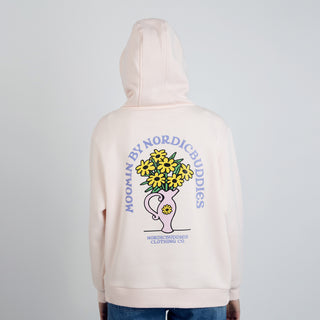 Sniff Flower Bouquet Hoodie Women - Light Pink