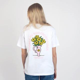 Sniff Flower Bouquet T-Shirt Women - White