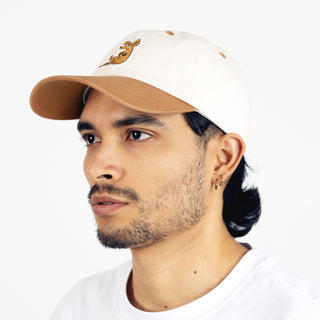 Sniff's Thoughts Baseball Adult Cap - White and Brown